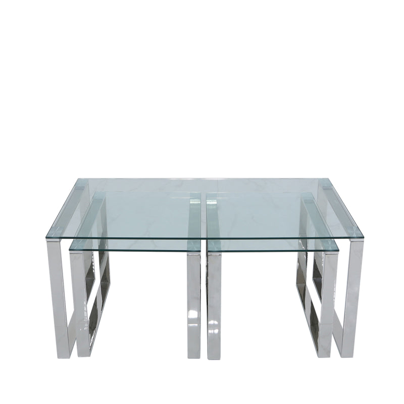 Set of 3 Harry Glass Coffee Tables