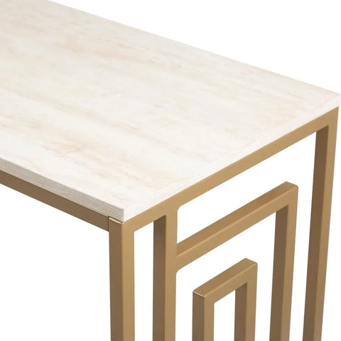 Devon Cream and Gold Console Table