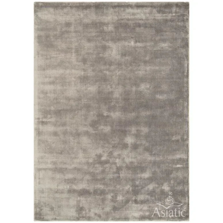Large rectangular grey rug with soft texture and subtle pattern, shown from above