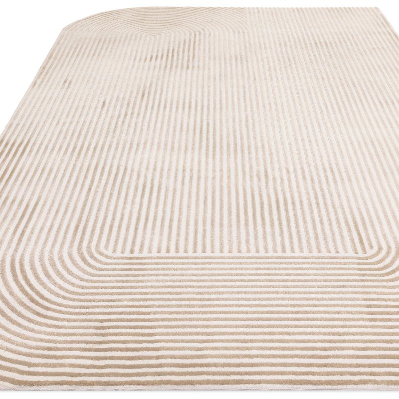 Kuza Shape Gold / Cream Rug