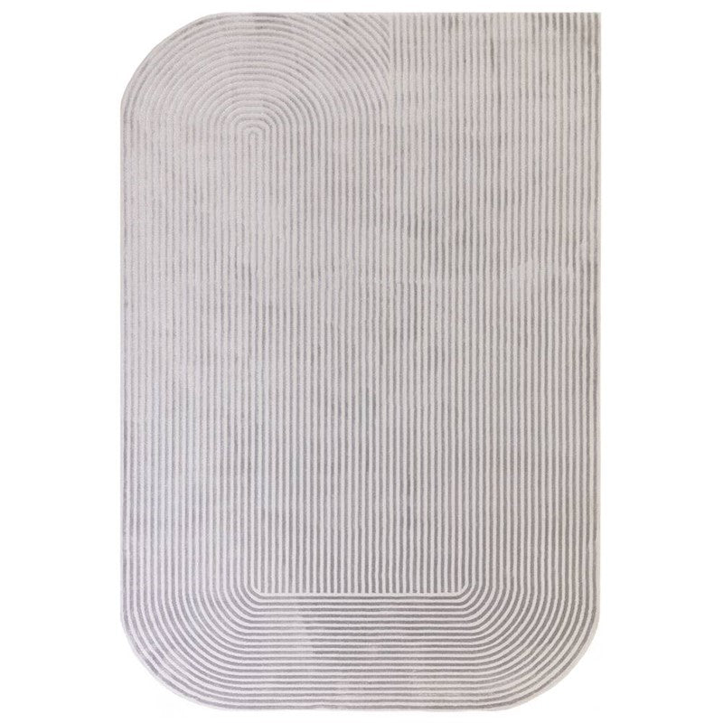 Kuza Shape Silver / Grey Rug - Image 1