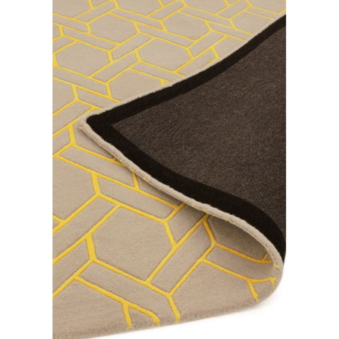 Nexus Fine Lines Silver/Yellow Rug - Image 4