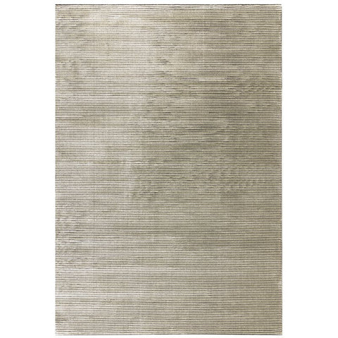 Kuza Plain Stripe Khaki Rug