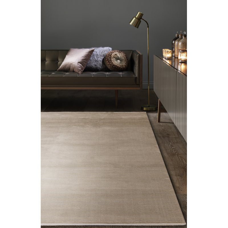 Kuza Plain Stripe Beige Rug