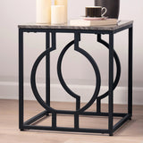 Alora Black Metal End Table - KD