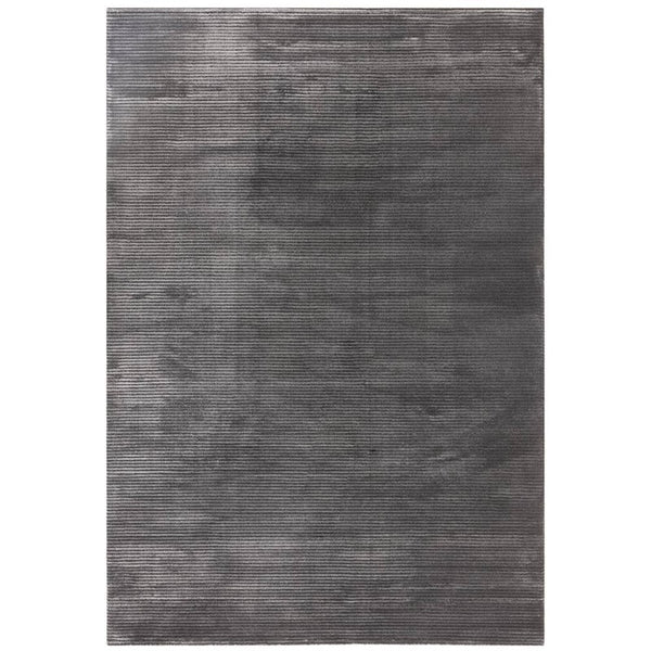 Kuza Plain Stripe Charcoal Rug - Image 1