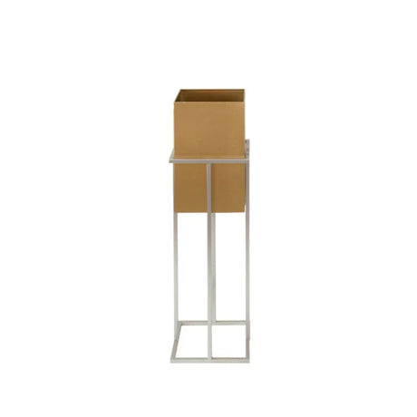 85cm Square Plant Stand Silver