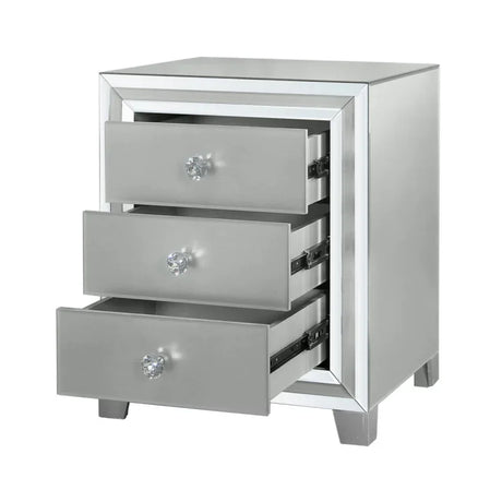 Manhattan Grey 3-Drawer Bedside Cabinet
