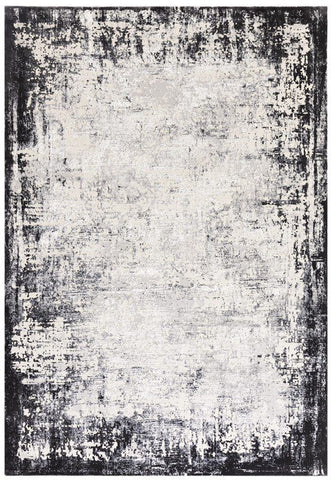 Kuza Border Grey Rug