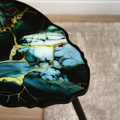 62.5cm Teal Green End Table