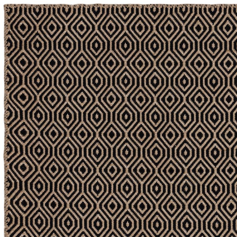 Global Black Mosaic Rug 160x230cm