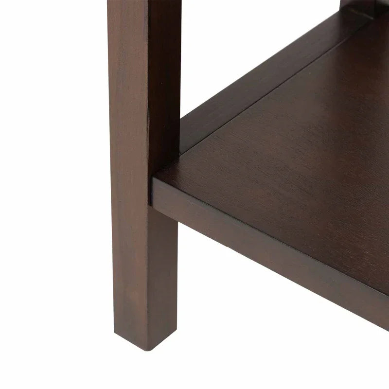 Lindon 2 Drawer Console Table Walnut Brown