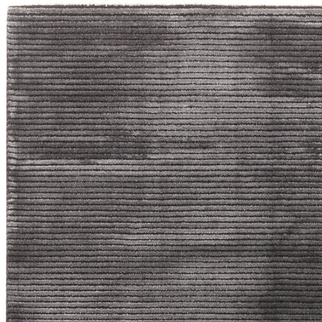 Kuza Plain Stripe Charcoal Rug - Image 2