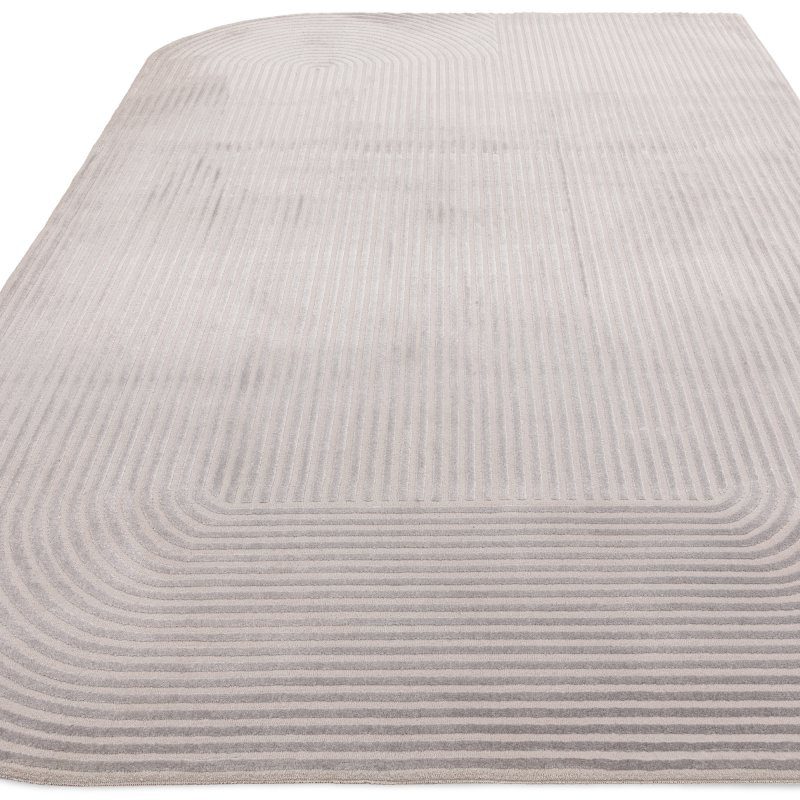 Kuza Shape Silver / Grey Rug
