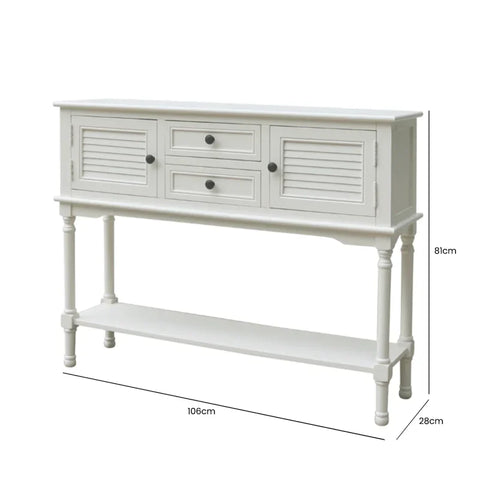 Elise 2 Door 2 Drawer Sideboard Pearl White - KD