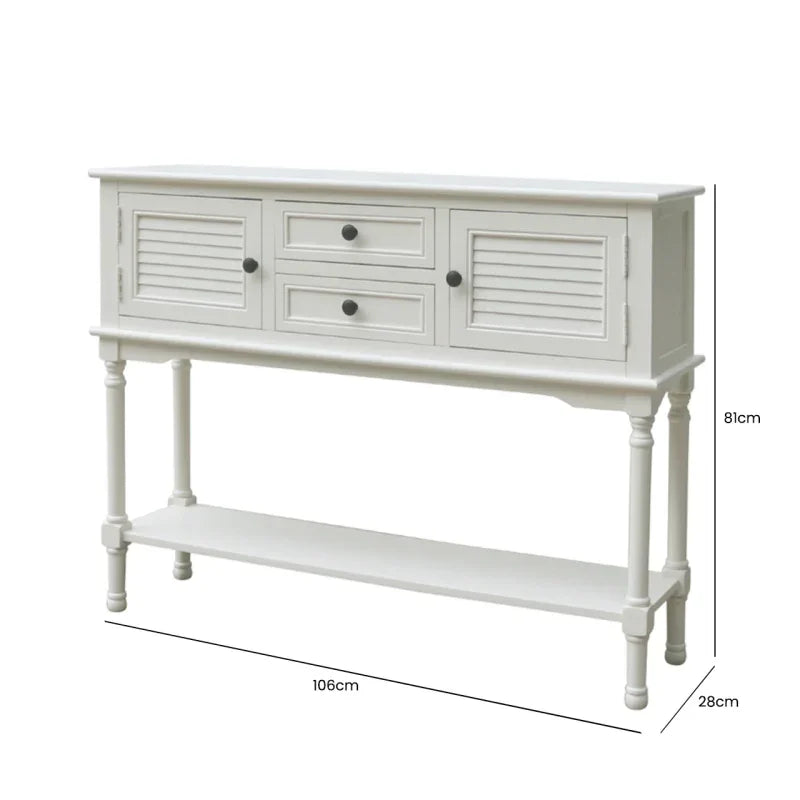 Elise 2 Door 2 Drawer Sideboard Pearl White - KD