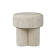 47.5cm Beige Chenille Round Stool
