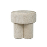 47.5cm Beige Chenille Round Stool