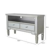 Vista 2-Drawer Champagne Wood Mirror Entertainment Unit