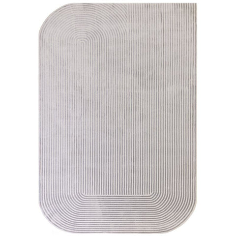 Kuza Shape Silver / Grey Rug