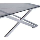 Axel Grey Gunmetal Coffee Table with Smoke Glass Top
