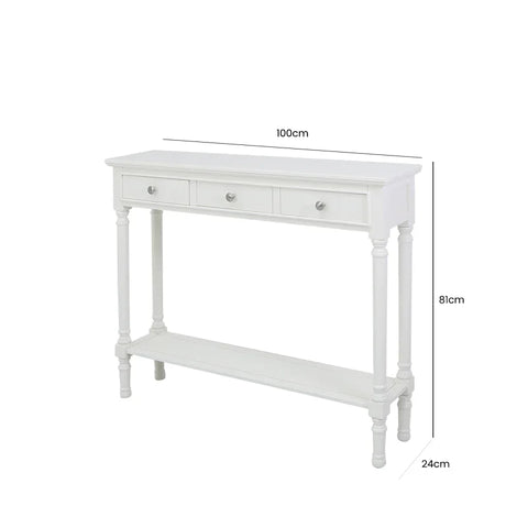 Delta White Medium Console Table