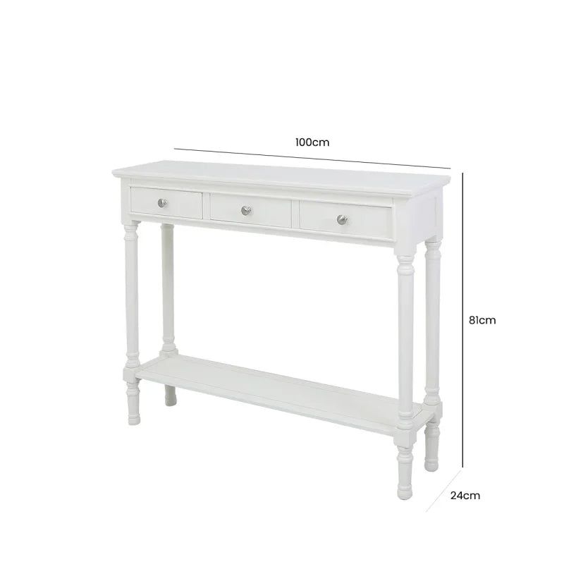 Delta White Medium Console Table
