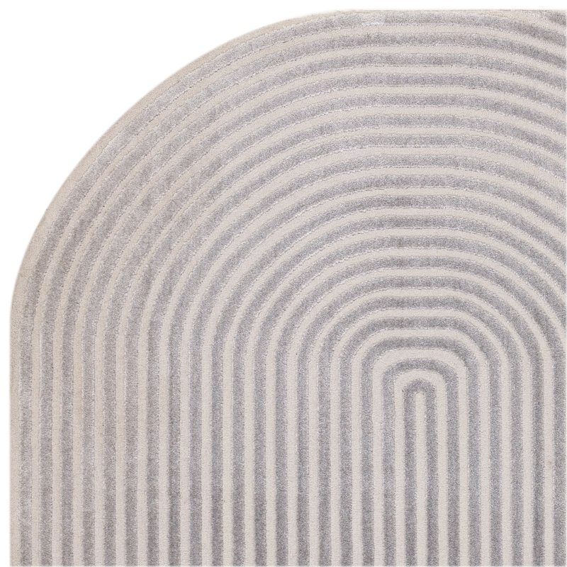Kuza Shape Silver / Grey Rug