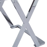 Axel Grey Gunmetal End Table with Smoke Glass Top