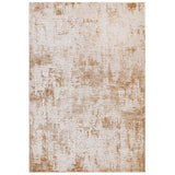 beige abstract area rug with textured pattern and soft neutral tones