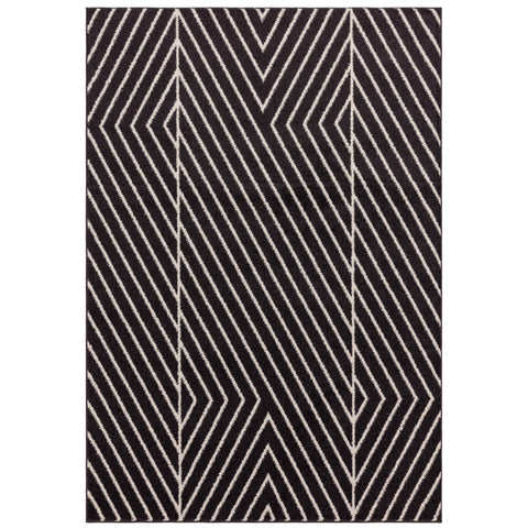 Muse Black Linear Rug MU10 Rug - Image 1