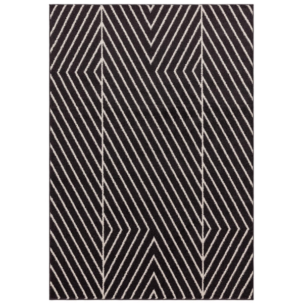 Muse Black Linear Rug MU10 Rug - Image 1