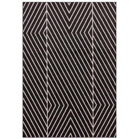 Muse Black Linear Rug MU10 Rug - Image 1