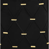 Casas Black Velvet Dining Chair with Gold Legs