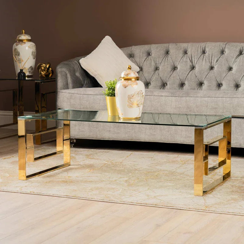 Apex Gold Metal Coffee Table