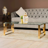 Apex Gold Metal Coffee Table