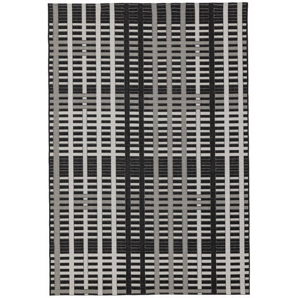 Patio 22 Black Grid Rug - Image 1