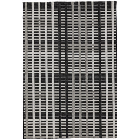 Patio 22 Black Grid Rug - Image 1