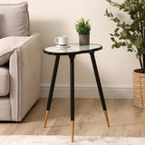 62.5cm White and Grey End Table