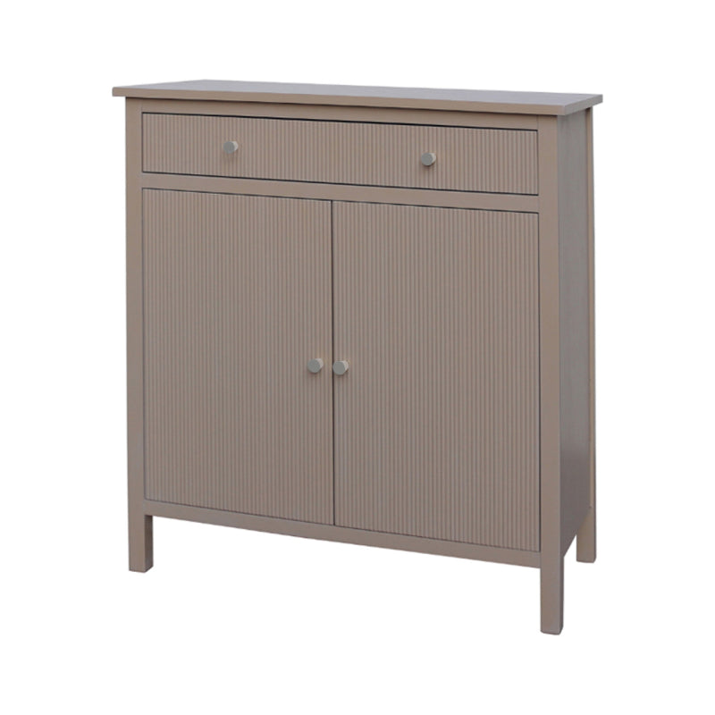 Lindon 1 Drawer 2 Door Taupe Chest with Nickel Handles