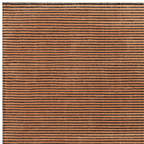 Kuza Plain Stripe Terracotta Rug - Image 2