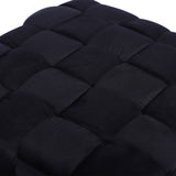 Black Velvet Woven Ottoman