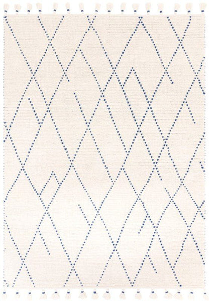 Nepal Cream/Blue Linear Rug