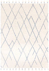 Nepal Cream/Blue Linear Rug Rug - Image 1