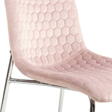 Zula Pink Dining Chair with Chrome Legs