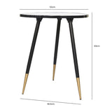 62.5cm White and Grey End Table