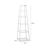 Logan Steel & Clear Glass 5-Tier Ladder Display Unit