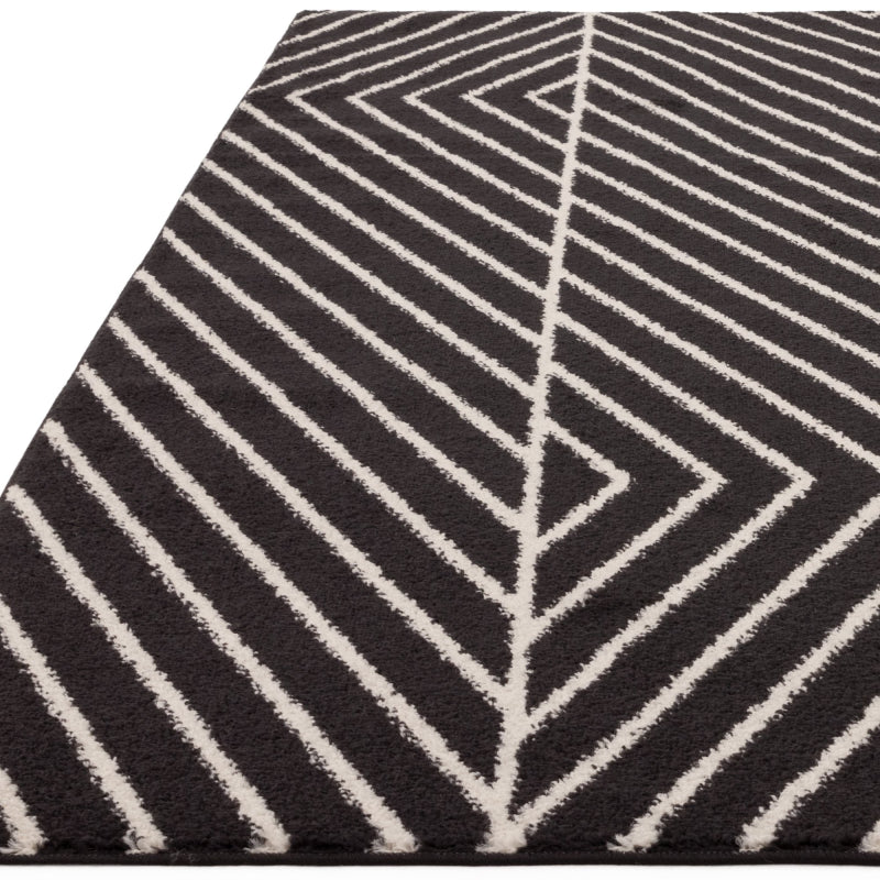 Muse Black Linear Rug MU10 Rug - Image 5
