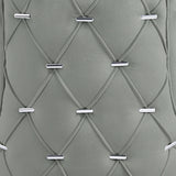 Casas Grey Velvet Dining Chair with Chrome Legs