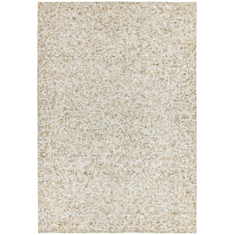 Elona Mosaic Cowhide Silver Rug - Image 1